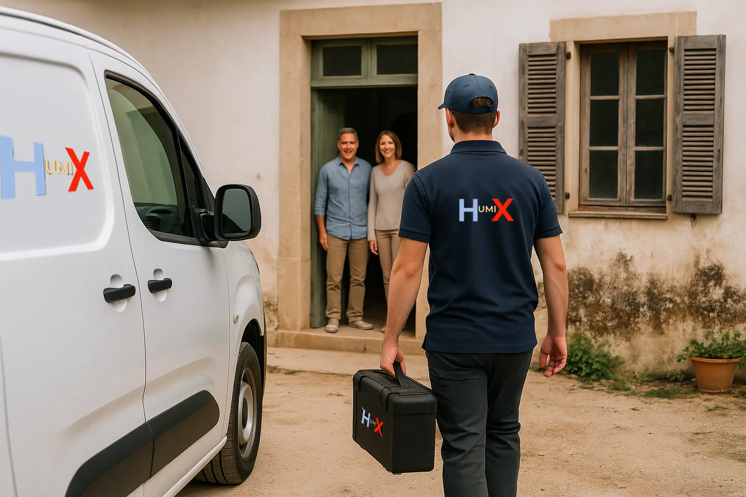 Técnicos HumiX atendiendo a clientes en Ibiza